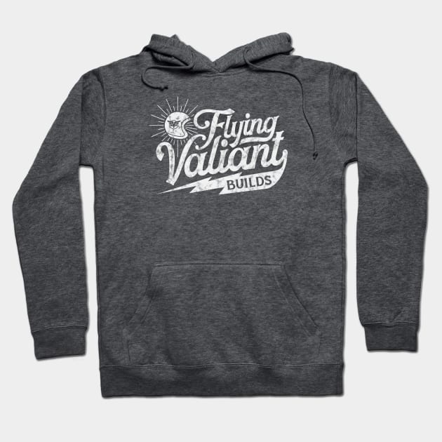 Flying Valiant Builds (Biker Style - Worn White on Asphalt) Hoodie by jepegdesign